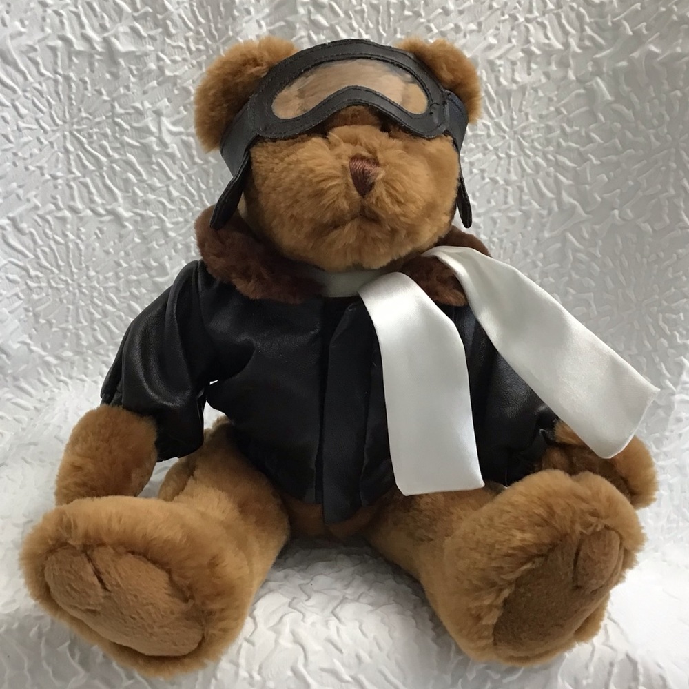 Vintage Sesil Co Aviator Teddy Bear Plush Stuffed Animal